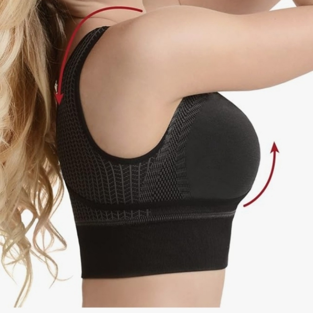 SANKOM Patent Support & Posture Black Bra Sz M/L - Picture 2 of 16